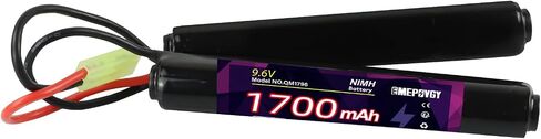 NiMH Airsoft Battery 9.6V 1700mAh Rechargeable Nunchuck Stick Battery Pack with Mini TMY Plug for Air Soft Gun Rifle in Kuwait