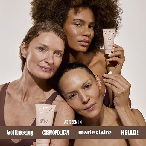 VITA LIBERATA HA Face Self Tan Moisturizer 1.69 fl oz | Hyaluronic Acid & Niacinamide, Nourishing & Ultra Hydrating Self Tanner, Radiant Glow, Customizable Tan, Fades Evenly in Saudi Arabia
