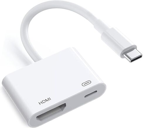 [Apple MFi Certified] USB C to HDMI Adapter for iPhone 17 16 15 to TV | 4K@60Hz Type-C to HDMI Adapter & Type C Fast Charging Port for iPhone 17 16 15 Pro Max, Galaxy S26 to HDTV Projector Monitor in Saudi Arabia
