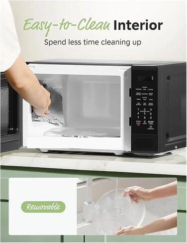 Compact 700W Microwave Oven With 11 Power Levels, Child Lock, Auto-Cook Functions & Digital Display in Saudi Arabia