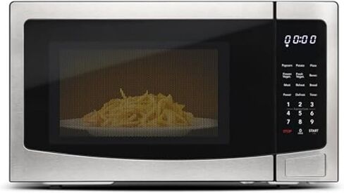 Stainless Steel Microwave Oven Multi Function Programmable 1.1 Cu Ft 1000-Watt Kitchen Appliance With Sleek Silver Finish And E in Saudi Arabia