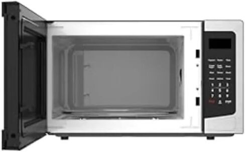 Stainless Steel Microwave Oven Multi Function Programmable 1.1 Cu Ft 1000-Watt Kitchen Appliance With Sleek Silver Finish And E in Saudi Arabia