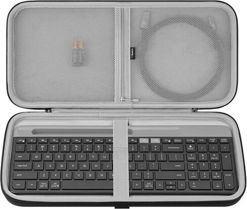 Geekria Keyboard Carrying Case, Compatible with Logitech MK470 Slim / K585 / K580 Keyboard and Mouse Combo, Hard Shell Protective Travel Bag (Pink) in Kuwait