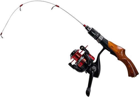 Tuxedo Sailor Ice Fishing Rod and Reel Combos - Reinforced Fiberglass Pole - Spinning Reel - Ultra Light Material Rod - Detachable - Suitable for Outdoor Fishing in Saudi Arabia