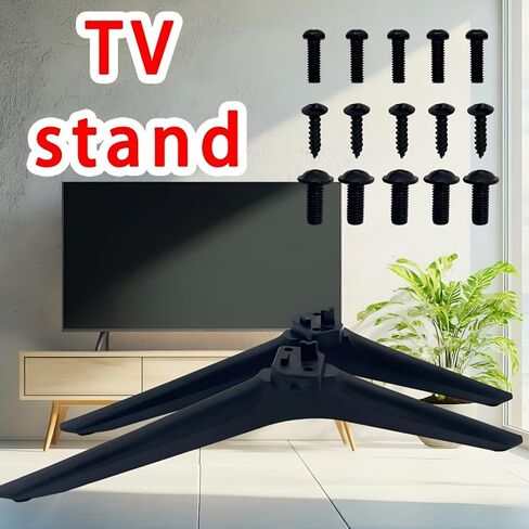 Universal TV Stand Legs for 65.62 to 85.3 Inch TVs 2PCS Replacement TV Feet with Screws Easy Install Plastic Mounting Brackets Black Tabletop Base Stand (Check Holes Fit) in Saudi Arabia