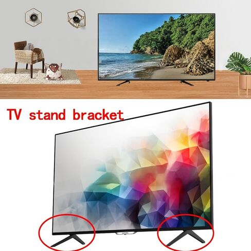 Universal TV Stand Legs for 65.62 to 85.3 Inch TVs 2PCS Replacement TV Feet with Screws Easy Install Plastic Mounting Brackets Black Tabletop Base Stand (Check Holes Fit) in Saudi Arabia