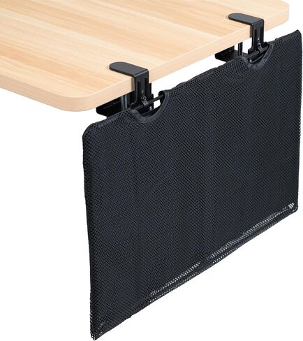 حافظة إدارة الكابلات المكتبية باللون الأسود مقاس 60 بوصة من VIVO، DESK-SKIRT-60P | تنورة مكتب الخصوصية، منظم الكابلات، نظام لوحة مجموعة أدوات إخفاء الأسلاك in Kuwait