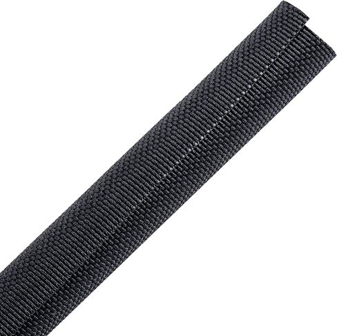 Automotive Mesh Woven Wire Sheathing Split Wire Loom 1/4"-28ft | Black Self-Wrap Braided Cable Sleeves Wire Loom Tubing Cord Organize for Wires/Audio Video Cable/Multi-Cable Strings in Kuwait
