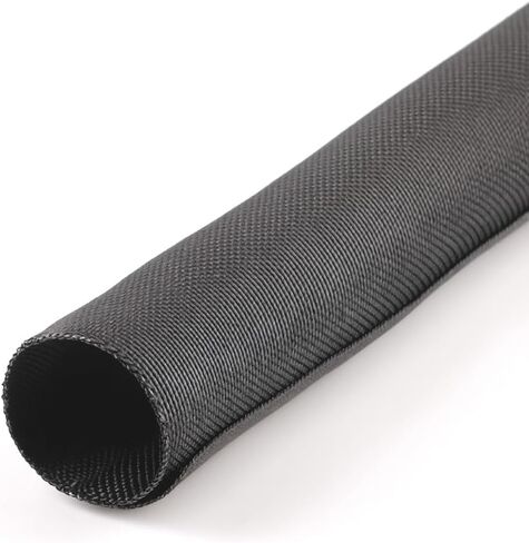MGI SpeedWare Woven Mesh Split-Sleeve Wire Loom for High-Temperature Automotive Harness and Home Cable Management - 25 feet (1/2") in Kuwait