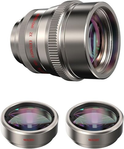 Fotorgear T‑Mount 2X Telephoto Lens + Macro Lens for iPhone 15/16/17 Pro Max & Samsung S24/S25 Ultra, High Clarity Phone Lens for Concert, Music Festival, Travel & Sports in Saudi Arabia