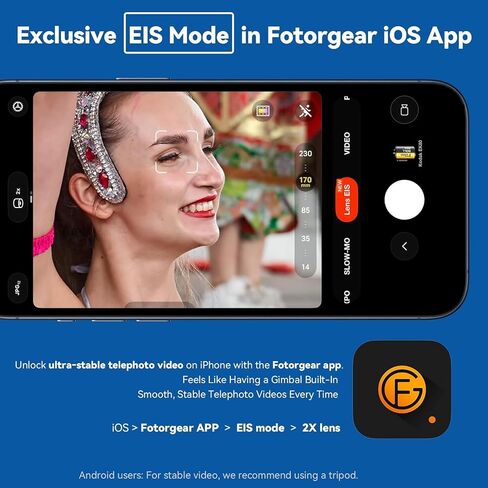 Fotorgear T‑Mount 2X Telephoto Lens + Macro Lens for iPhone 15/16/17 Pro Max & Samsung S24/S25 Ultra, High Clarity Phone Lens for Concert, Music Festival, Travel & Sports in Saudi Arabia