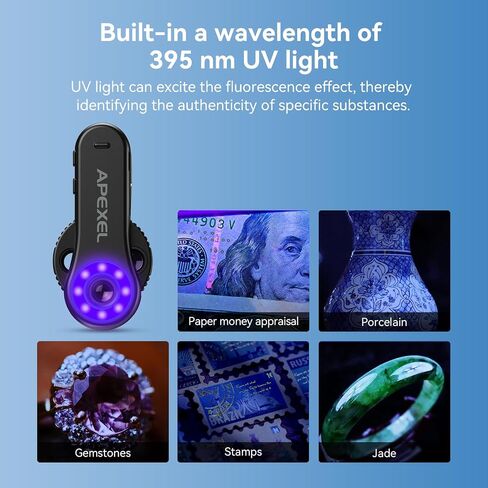 Evil Eye 40X-80X-120X Phone Microscope, Digital Microscope with CPL Filter, 16 LED, 8 UV LED, Wheel Design, Portable Microscope with Universal Clip, Ideal for iPhone 17/16/15/14/13, Samsung & Android in Kuwait