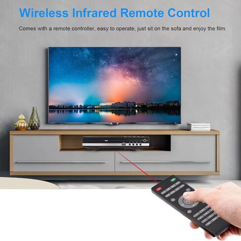 DVD Player for TV Home CD Player with Remote 1080P HD Compact Player All Region Free HDMI and RCA Cables USB Input, Support Monitor and Projector, New & Old TVs in Saudi Arabia