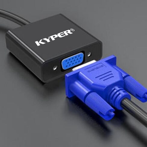 Kyper USKyper-1377 (10 Pack) DisplayPort DP to VGA Adapter Male to Female, 1080P Gold-Plated Converter for Computer Desktop Laptop Monitor Projector HDTV Compatible All Brands in Saudi Arabia