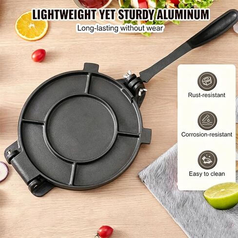 Tortilla Press 8 Inch – Aluminum Quesadilla Maker for Kitchen | Heavy Duty, for Kitchen in Saudi Arabia