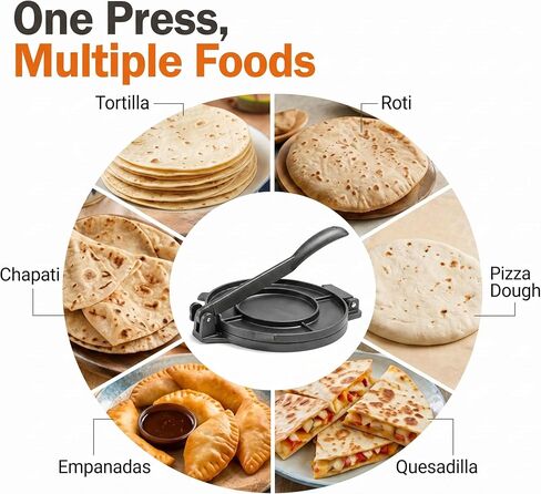 Tortilla Press 8 Inch – Aluminum Quesadilla Maker for Kitchen | Heavy Duty, for Kitchen in Saudi Arabia