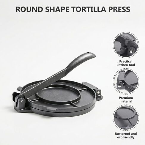 Tortilla Press 8 Inch – Aluminum Quesadilla Maker for Kitchen | Heavy Duty, for Kitchen in Saudi Arabia