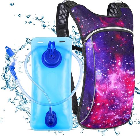 KUYOU Rave Hydration Pack, Hydration Backpack with 2L Hydration Bladder, Festival Essential Water Backpack for Hiking, Running, Cycling, and Music Festivals in Saudi Arabia