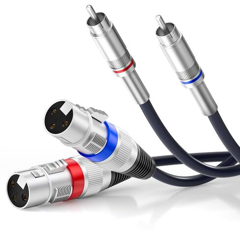 tisino Dual XLR to RCA Cable, Heavy Duty 2 XLR Female to 2 RCA Male Patch Cord HiFi Stereo Audio Connection Interconnect Lead Wire - 5 ft / 1.5m in Saudi Arabia