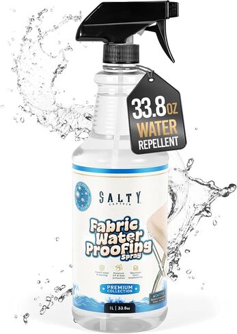 Salty Captain Fabric Waterproofing Spray | 33.8oz | Water Repellent, UV Protection, Breathable Spray for Boats, Tents, Jackets, and Outdoor Gear in Saudi Arabia