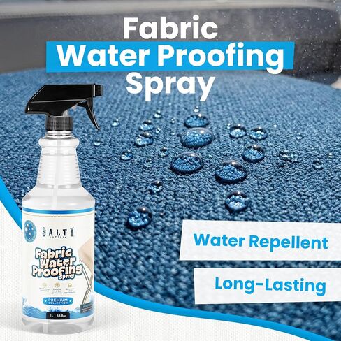 Salty Captain Fabric Waterproofing Spray | 33.8oz | Water Repellent, UV Protection, Breathable Spray for Boats, Tents, Jackets, and Outdoor Gear in Saudi Arabia