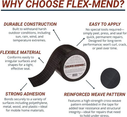 6" x 108' Waterproof Belly Repair Tape for RV & Mobile Homes in Saudi Arabia