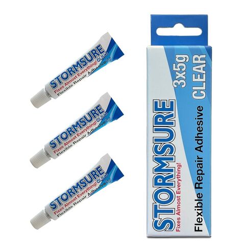 Stormsure Flexible Repair Adhesive: (3 x 5g) Clear Glue - Highly Durable, Waterproof Glue for All Repairs in Saudi Arabia