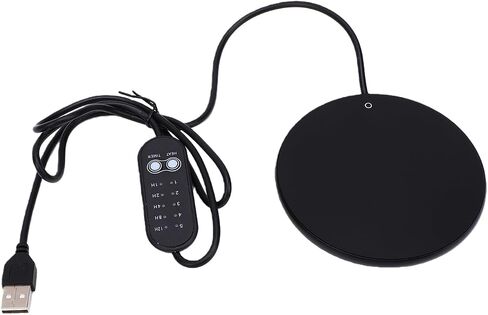 Cup Warmer, 5 Temperature Adjustable Timer USB 10W | Steady Warmth for Coffee Tea Milk, Auto Off Timer Saves Power, Slim 7mm Base Fits Desks and Nightstands, for and Students in Saudi Arabia