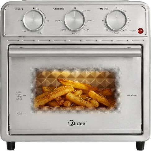 Midea Flexify Pro French Door Air Fryer Toaster Oven, 26.4 QT | Premium Cooking Experience with Precision Heat, Easy-Clean Enamel Interior & Modern Control, Stainless steel in Kuwait