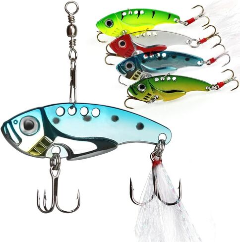 Sougayilang Spinner Spoon Blade Swimbait Freshwater Saltwater Fishing Tackle Lures and Baits-4pcs in Saudi Arabia