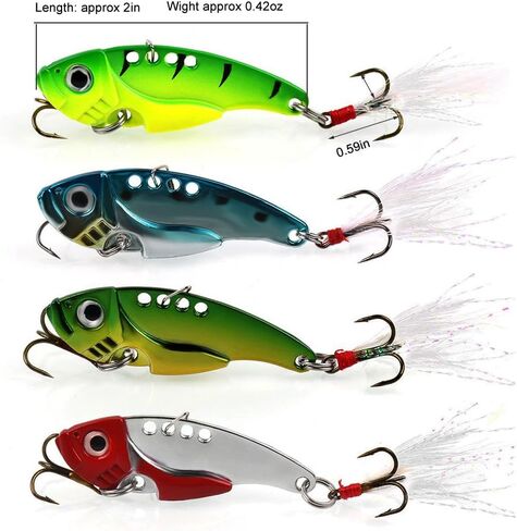 Sougayilang Spinner Spoon Blade Swimbait Freshwater Saltwater Fishing Tackle Lures and Baits-4pcs in Saudi Arabia