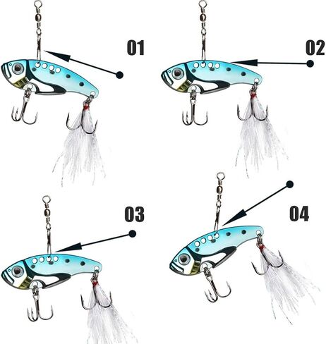 Sougayilang Spinner Spoon Blade Swimbait Freshwater Saltwater Fishing Tackle Lures and Baits-4pcs in Saudi Arabia