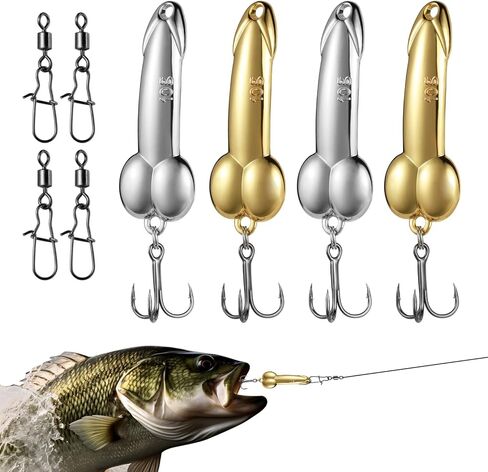 Realure 4Pcs Zinc Alloy Spoon Lures with Treble Hooks & Rolling Swivels,4 Weights 5g 10g 15g 20g Gold Silver Metal Spoon Fishing Tackle for Freshwater Lake Inshore Saltwater Bass Walleye Pike Trout in Kuwait