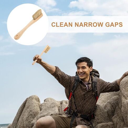 Rock Climbing Cleaning Brush with Handle for Bouldering Holds | Wood Handle, Boar Hair Bristles, Soft Head Design, Lightweight Build, Indoor and Outdoor Use for Rocks and Climbing Holds in Saudi Arabia