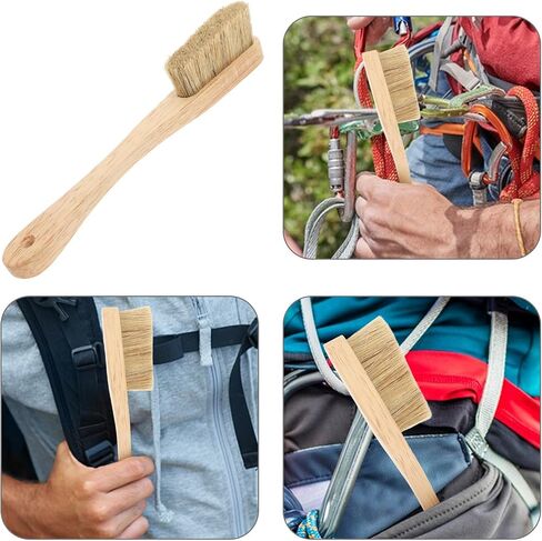 Rock Climbing Cleaning Brush with Handle for Bouldering Holds | Wood Handle, Boar Hair Bristles, Soft Head Design, Lightweight Build, Indoor and Outdoor Use for Rocks and Climbing Holds in Saudi Arabia