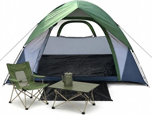 XL Camping Tents 4/6 Person Waterproof Double Layer Dome in Saudi Arabia