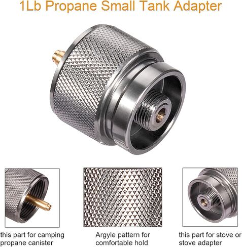 Camping Stove Adapter Propane to Butane Adapter 1 Lb Propane Tank Input EN417 Lindal Valve Output w/Butane Canister Nozzle Input EN417 Lindal Screw Cartridge Output Gas Converter LPG Canister Adapter in Saudi Arabia