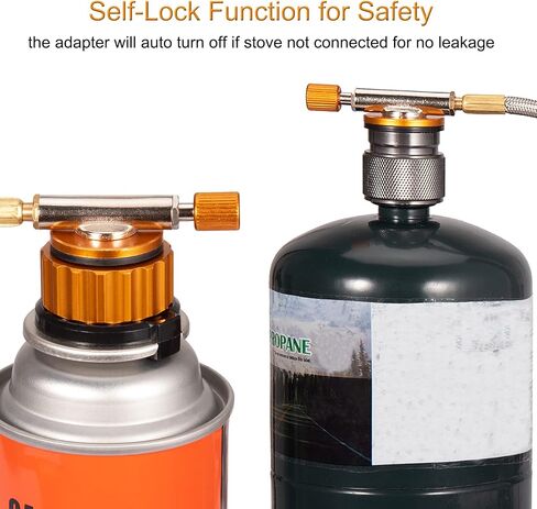 Camping Stove Adapter Propane to Butane Adapter 1 Lb Propane Tank Input EN417 Lindal Valve Output w/Butane Canister Nozzle Input EN417 Lindal Screw Cartridge Output Gas Converter LPG Canister Adapter in Saudi Arabia
