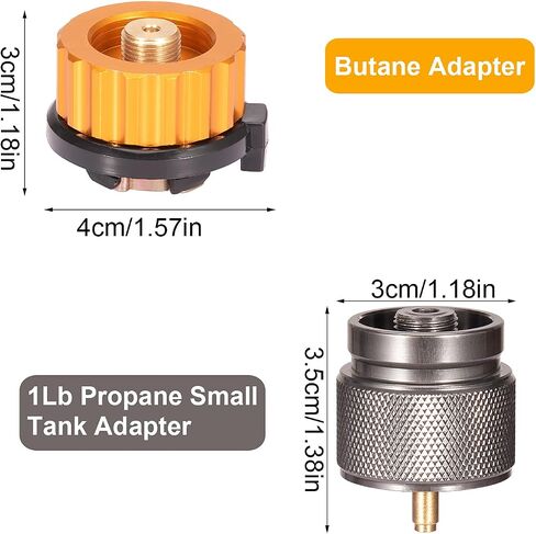 Camping Stove Adapter Propane to Butane Adapter 1 Lb Propane Tank Input EN417 Lindal Valve Output w/Butane Canister Nozzle Input EN417 Lindal Screw Cartridge Output Gas Converter LPG Canister Adapter in Saudi Arabia