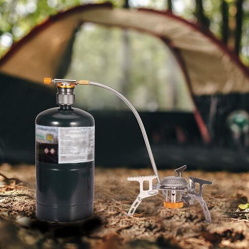 Camping Stove Adapter Propane to Butane Adapter 1 Lb Propane Tank Input EN417 Lindal Valve Output w/Butane Canister Nozzle Input EN417 Lindal Screw Cartridge Output Gas Converter LPG Canister Adapter in Saudi Arabia