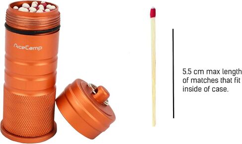 AceCamp Waterproof Matchbox Canister, Airtight Match Container, Watertight Box Keeps Matches Dry for Camping, Survival, Outdoors, Backpacking, Hiking, Campfire, Emergency in Saudi Arabia