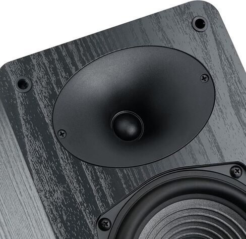 Saiyin 5.25" Woofer Passive Speaker, 50W x 2, 20mm Silk Dome Tweeter, 4 Ohm | Stereo Speakers with Enhanced Vocal Clarity, Passive Bookshelf Speakers for Home Audio, Receiver or Amplifier Required in Saudi Arabia