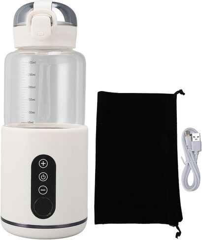 Portable Milk Warmer Cordless USB Rechargeable 300ML Large in Saudi Arabia