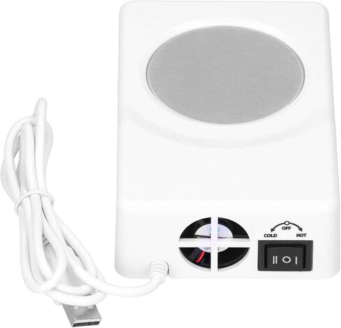 Tnfeeon USB Heating and Cooling Coaster, Portable Cup Warmer | 10W Semiconductor Chip, Energy-saving, for Flat-bottom Cups & Cans, ABS Anti-leak, 5V/2A USB in Kuwait