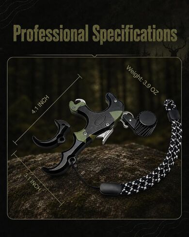 NOVASPARK Thumb Release for Compound Bow, 3 & 4 Finger Aluminum Aid | Adjustable travel & tension, auto-closing jaw, 150 lb tested CNC aluminum for hunting, target and 3D archery in Saudi Arabia