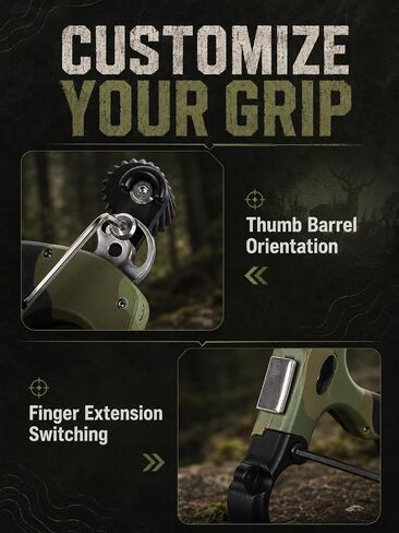 NOVASPARK Thumb Release for Compound Bow, 3 & 4 Finger Aluminum Aid | Adjustable travel & tension, auto-closing jaw, 150 lb tested CNC aluminum for hunting, target and 3D archery in Saudi Arabia