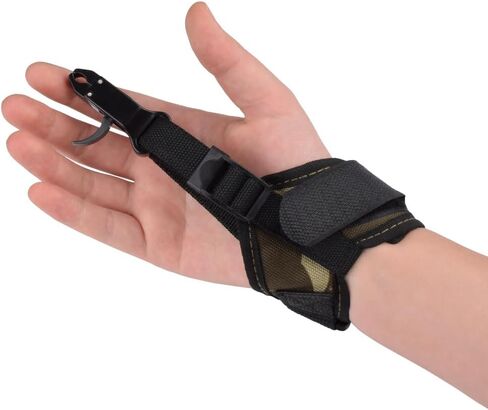 Compound Bow Release Adjustable Archery Camo Wrist Strap Trigger Caliper Left Right Hand Youth Archer Target Practice (Pack of 1) in Saudi Arabia