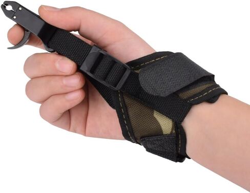 Compound Bow Release Adjustable Archery Camo Wrist Strap Trigger Caliper Left Right Hand Youth Archer Target Practice (Pack of 1) in Saudi Arabia