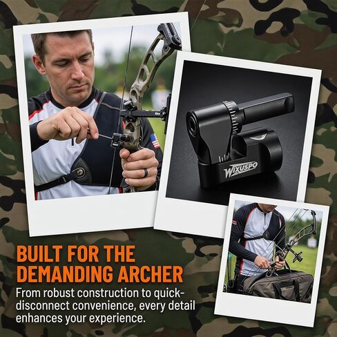 Compound Bow Single Side V-Bar Archery Stabilizers Mount | Graduated angle adjustable dial, CNC aluminum, quick disconnect, single side V-bar for archery bow balance in Saudi Arabia