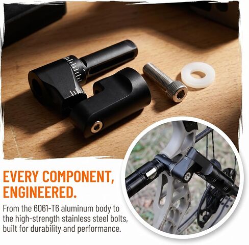 Compound Bow Single Side V-Bar Archery Stabilizers Mount | Graduated angle adjustable dial, CNC aluminum, quick disconnect, single side V-bar for archery bow balance in Saudi Arabia